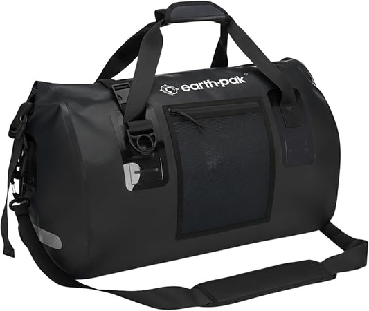 Earth Pak Waterproof Duffel Bag - Heavy Duty Motorcycle Dry Bag with Large Storage Space Perfect for Traveling, Camping, Kayaking, Fishing & Canoeing Bag 50L/70L/90L/120L Sizes by earthpak