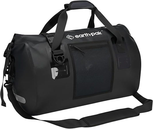 Earth Pak Waterproof Duffel Bag - Heavy Duty Motorcycle Dry Bag with Large Storage Space Perfect for Traveling, Camping, Kayaking, Fishing & Canoeing Bag 50L/70L/90L/120L Sizes by earthpak