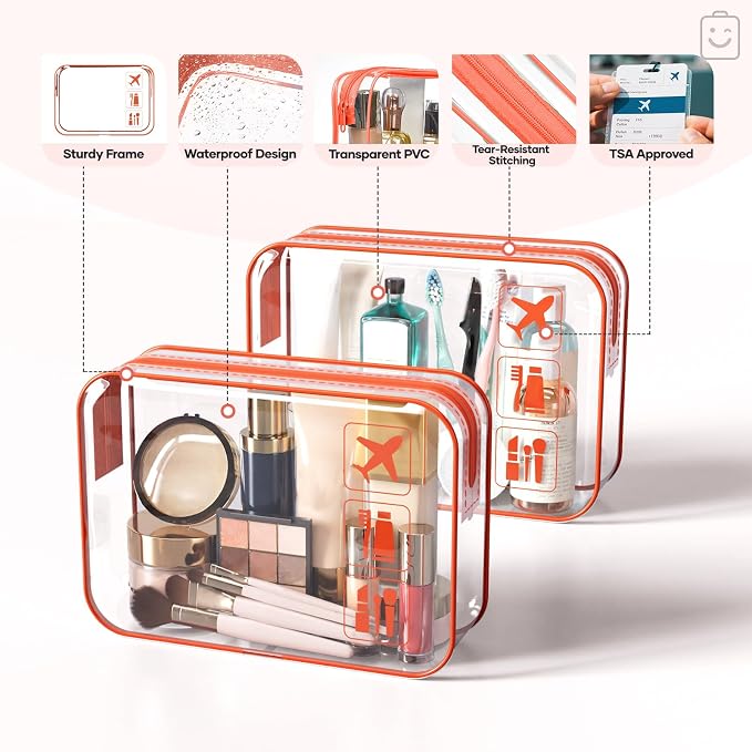 Veken 9/11 Set Compression Packing Cubes for Travel Essentials,Compressible Expandable Luggage Suitcase Organizer Bags with Garment Bag,Space Saver Bags with Over 1000 pcs of Mesh Holes(Orange) - Image 4