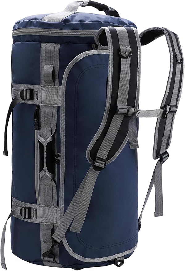 MIER Large Duffle Bag Backpack for Travel Camping Gym Sports, 45L/60L/90L | Water Resistant, Convertible Duffel, Detachable Backpack Straps, Shoe Compartment, Heavy-Duty Tarpaulin, 3 Sizes by MIER