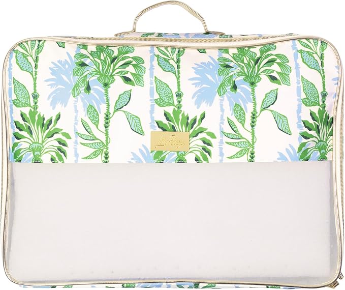 Lilly Pulitzer Packing Cubes Set of 3, Swayin in the Breeze | Resort Ready Polyester & Mesh Suitcase Luggage Organizers in 3 Sizes with Metallic Leatherette Trim & Handles for Travel - Image 5