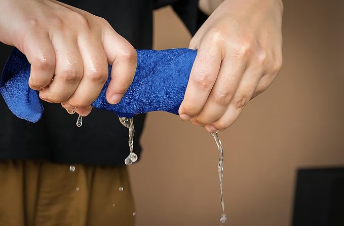 100% Cotton Washcloths 24 Pack (12x12 Inches) Soft, Highly Absorbent Washcloth, Face Towels, Wash Cloths for Face, Ring Spun, Bulk Pack (Royal Blue) - Image 2