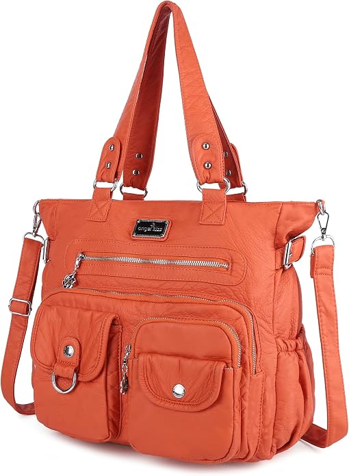Angelkiss Purses Handbags for Women PU Tote Satchel Bags for Women Pockets Shoulder Bags… | PU - Image 8