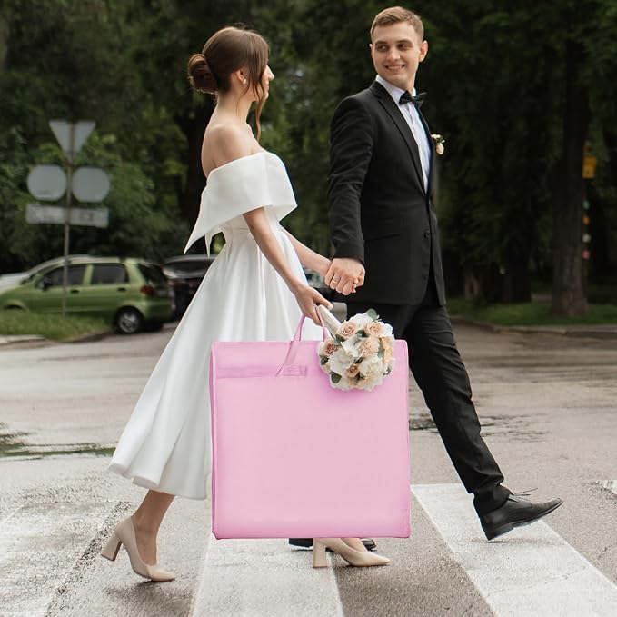 Zilink 72" Wedding Dress Garment Bag Bridal Gown Garment Bag Wedding Dress Travel Bag with 12”Gusseted and Accessory Pockets for Wedding Dress, Puffy Gowns [Upgraded Version] - Image 3