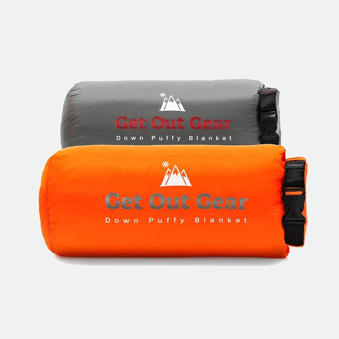 Get Out Gear Down Camping Blanket - Puffy, Packable, Lightweight and Warm | Ideal for Outdoors, Travel, Stadium, Festivals, Beach, Hammock | 650 Fill Power Water-Resistant Backpacking Quilt - Image 7