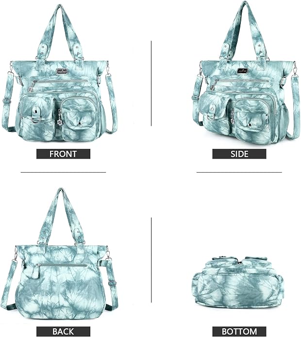 Angelkiss Purses Handbags for Women PU Tote Satchel Bags for Women Pockets Shoulder Bags… | PU - Image 4