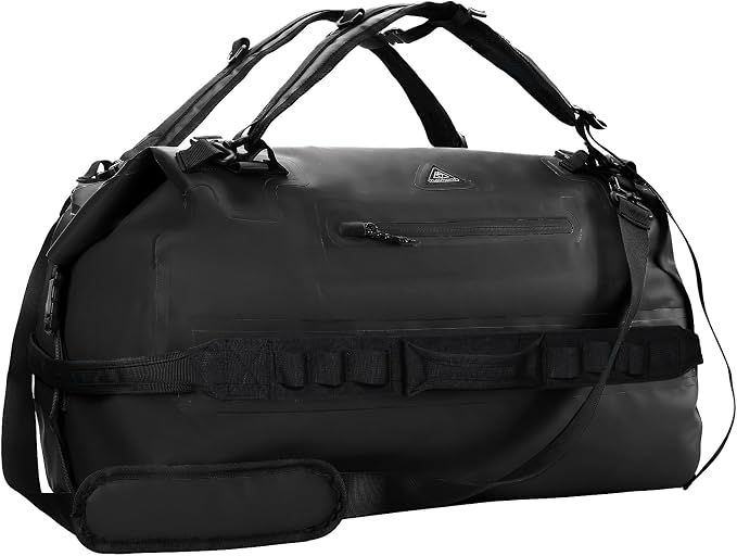 Haimont IPX7 Waterproof Roll-Top Dry Duffel Backpack | 60L/90L Sizes, 500D Tarpaulin, Welded Seams, Mesh Pockets, Boating & Kayaking by Haimont