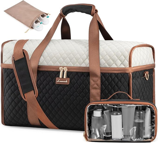 LOVEVOOK Travel Duffle Bag - Weekender & Overnight Bag with Toiletry & Wet Pocket, Carry-On Size, 3pc Set by LOVEVOOK