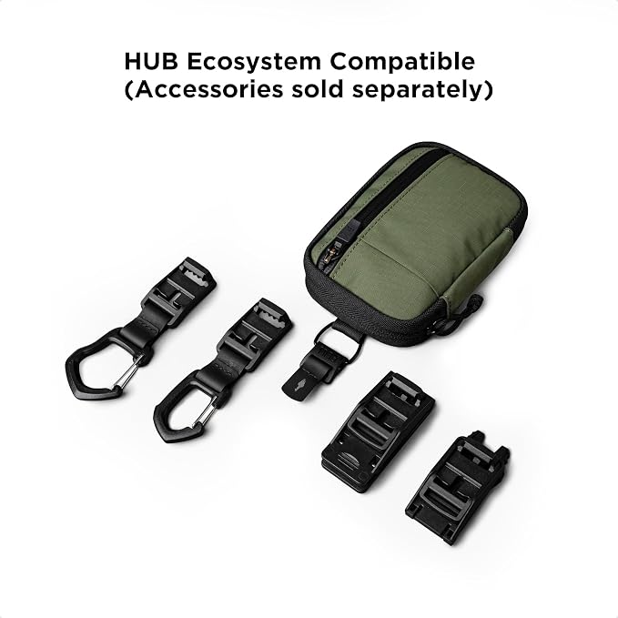 ALPAKA HUB Pouch V2 Tool Pouch Green Axoflux 210D Ripstop Nylon | For Cables, Cards, Coins, RFID Blocking Pocket Protector，Everyday Carry and Travel - Image 6