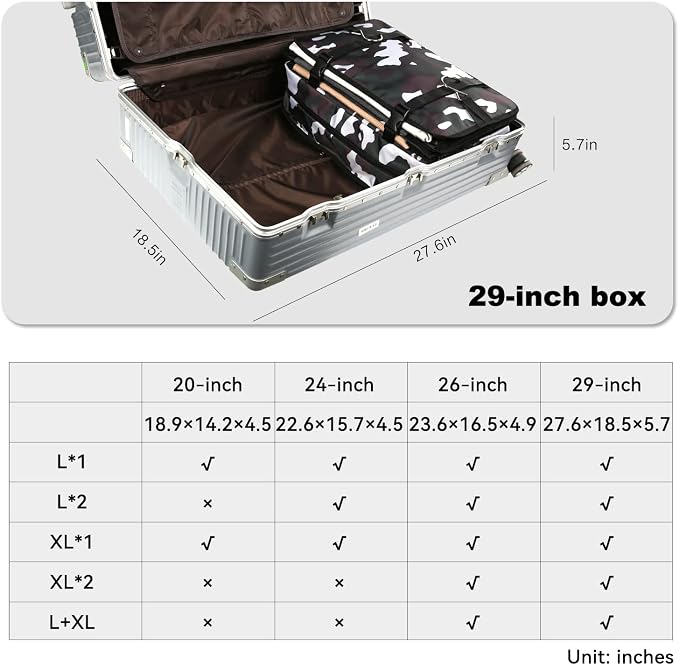 TABITORA Portable Hanging Travel Shelves Bag Packing Cube Organizer Suitcase Storage Large Capacity - Image 6