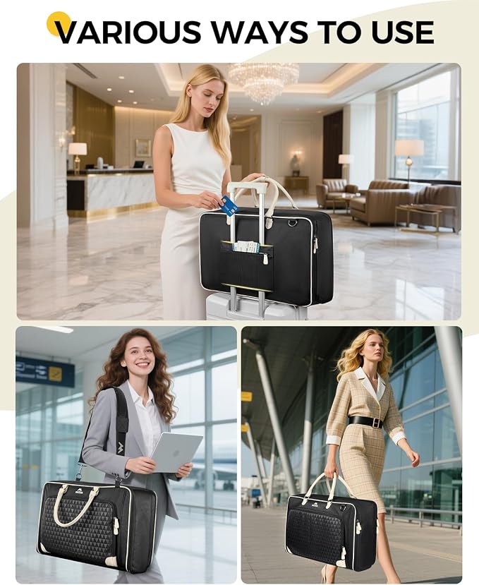 MATEIN Carry On Garment Bags for Travel, Womens Garment Bag Up to 5 Suits | For Dresses, Aroma Pads & USB, 22x14x9, Convertible Hanging Clothes Suit Carrier, Shoe Compartment, Fit 15.6" Laptop - Image 7