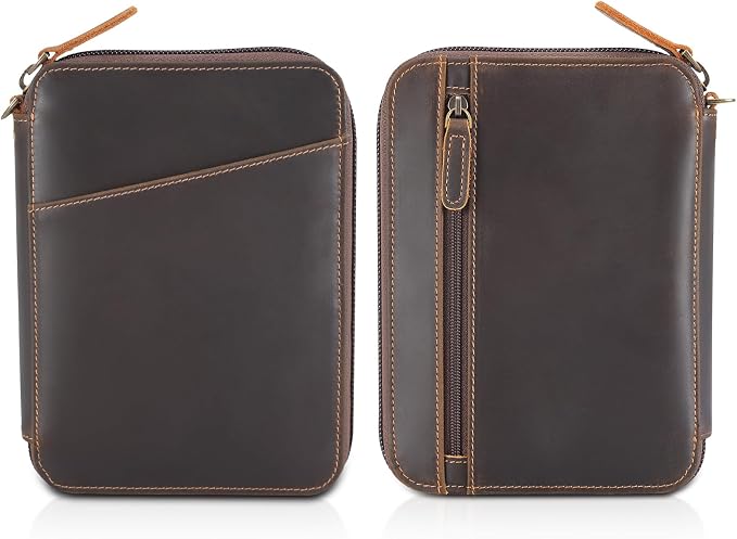 Polare Full Grain Leather Family Passport Wallet for 4 Passports, RFID Blocking Bifold Passport Cover Travel Document Organizer Holder for Women and Men - Image 8