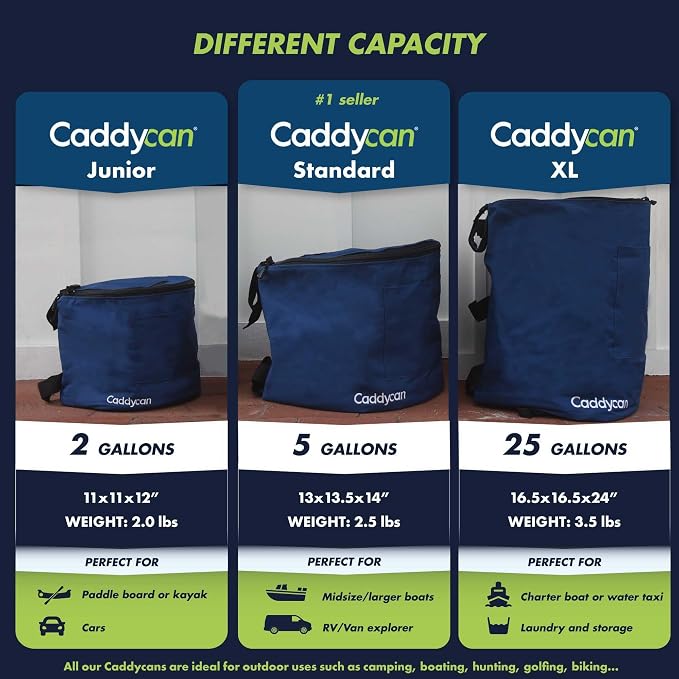 Portable Trash Can for Boating | Tough and Durable Storage Bag for Use with Kayaking, Camping, Hiking, Beach, Fishing | Collapsible, Multi-Purpose - Image 7