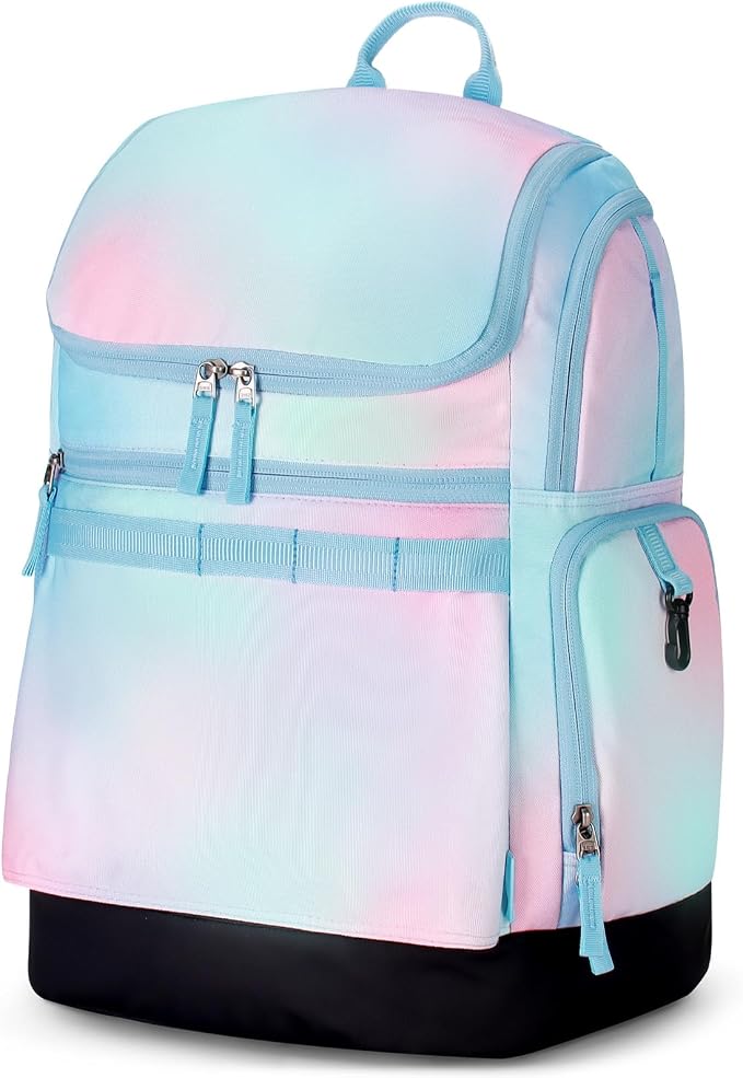 Choco Mocha Swim Bag for Kids Swim Bag for Swimmers, 35L Waterproof Girls Swims Backpack with Wet Dry Compartments, Organized Pool & Beach Bags, Fade Pink by ChocoMocha