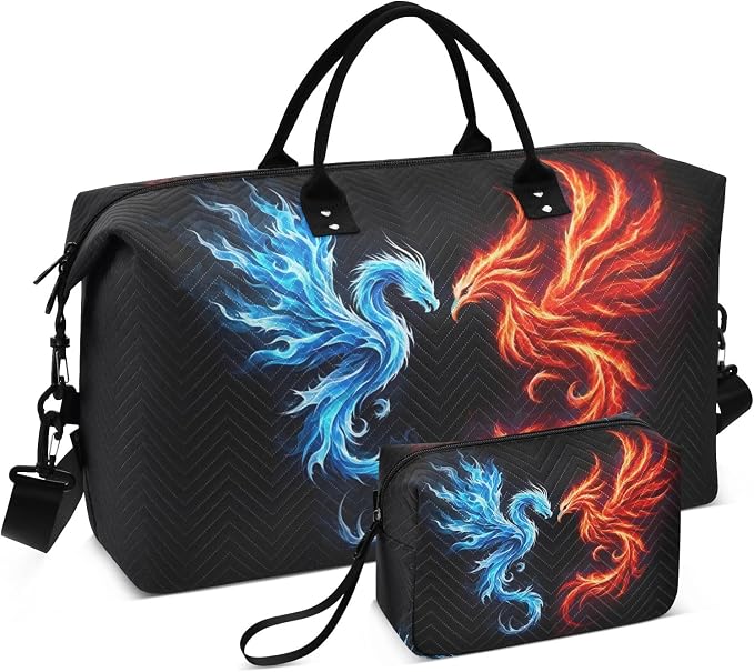 Fire Phoenix Travel Duffle Bag for Men Women Gym Bag with Storage Bag Weekender Bag Carry on Bags for Travel Trip Gym Yoga by Unknown