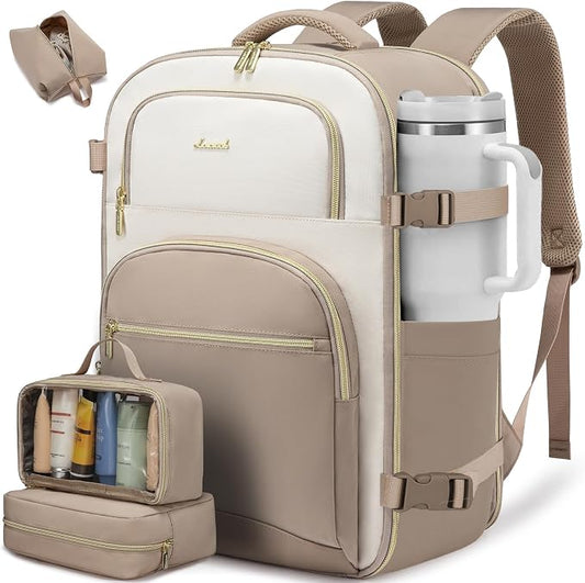 LOVEVOOK Travel Essentials Carry on Backpack 50L Travels Backpack for Women,Waterproof TSA Personal Item Travels Bag Airline Flight Approved,Large Carry on Luggage Laptop Backpack with Packing Cubes by LOVEVOOK