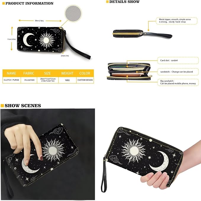 Women Purse Handbags Wallet Sets Leather Shoulder Tote Bag for Women,Top Handle Purse with Wrist Wallet Bag - Image 4