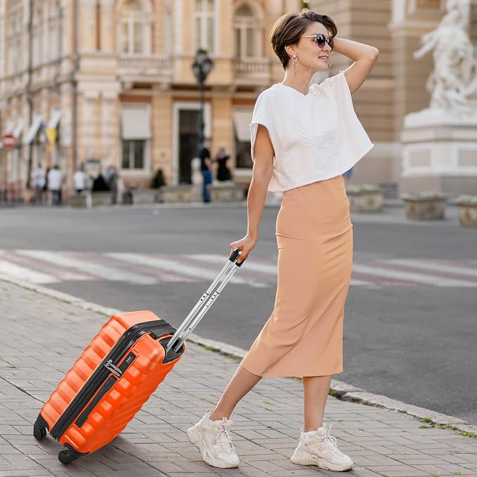 Luggage Sets 2 Piece, 20 Inch 28 Inch ABS Hardshell Suitcase Set with Spinner Wheels, Carry On and Checked Luggage for Women and 6 Piece Travel Organize Bags - Image 7