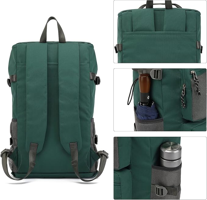Kalesi Gym Duffle Bag Backpack 4-Way Waterproof with Shoes Compartment for travel Sport Hiking laptop (Green) - Image 3