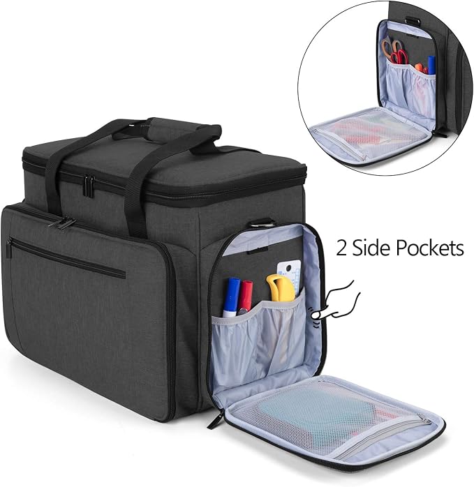 LUXJA Sewing Machine Case with Removable Padding Pad, Black | Travel Case for Most Standard Sewing Machines & Accessories, Bag Only - Image 4