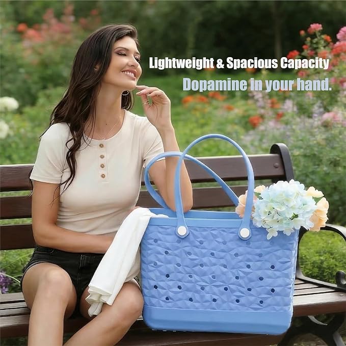 Rubber Beach Tote Bag Waterproof Tip-Proof Outdoor Tote Bag for the Beach Boat Pool Sports - Image 6