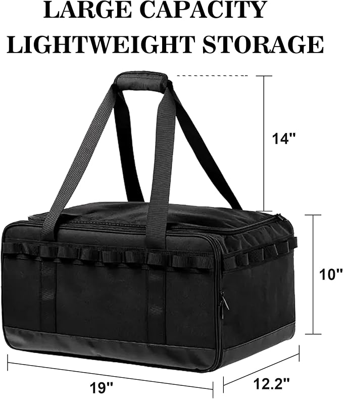COOZMENT 35L Camping Bag,Tactical Duffle Bag with Waterproof Bottom,Shoe Bag for Travel/Outdoor with 3 Adjustable Dividers,Picnic Camping Organizer,Multi-functional Duffel Bag for Camping/Sports/GYM - Image 7