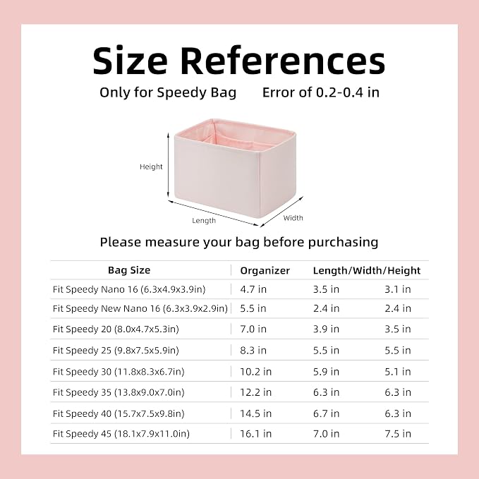 DGAZ Custom Purse Organizer Insert For LV Speedy Bags, Silky Smooth Bag Organizer, Luxury Handbag & Tote Shaper - Image 4
