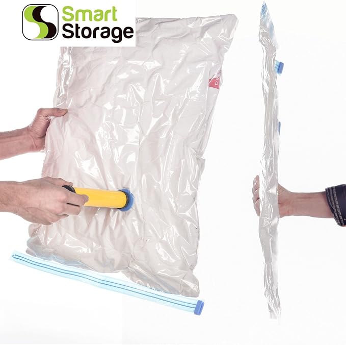 Large Vacuum Storage Bags 6 Pack with Hand Pump, 24x31.5 Inch Space Saver Bags for Clothes Comforters Blankets Pillows Bedding, Airtight Compression Bags for Travel Luggage and Under Bed Storage - Image 7