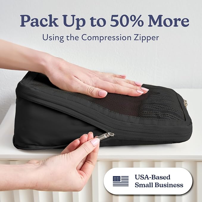 Vandel Space-Saving Compression Packing Cubes for Women, Men, Compressible Carry On Suit Case Organizer Luggage Packing Cubes for Travel Organizer Bags for Luggage and Backpacks, Suitcase Cube - Image 2