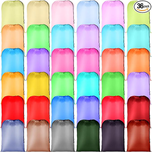 Aliceset 36 Pieces Large Travel Laundry Bags 29 x 40 Inch Machine Washable Dirty Clothes Organizer with Drawstring Heavy Duty Durable Storage Bags Laundry Accessory for Basket Hamper College Dorm by Aliceset
