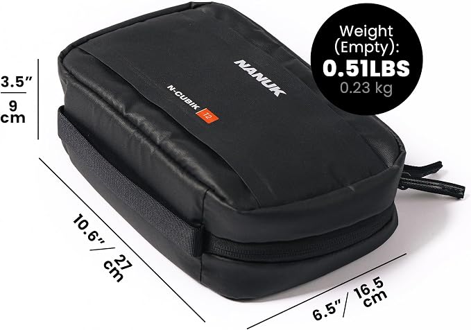 NANUK N-Cubik T2 Camera Bag Insert – Water-Resistant Pouch – Shockproof Protective Camera Insert for Backpack – Perfect for Accessories & Gear (10.6” x 6.5” x 3.5”) - Image 3