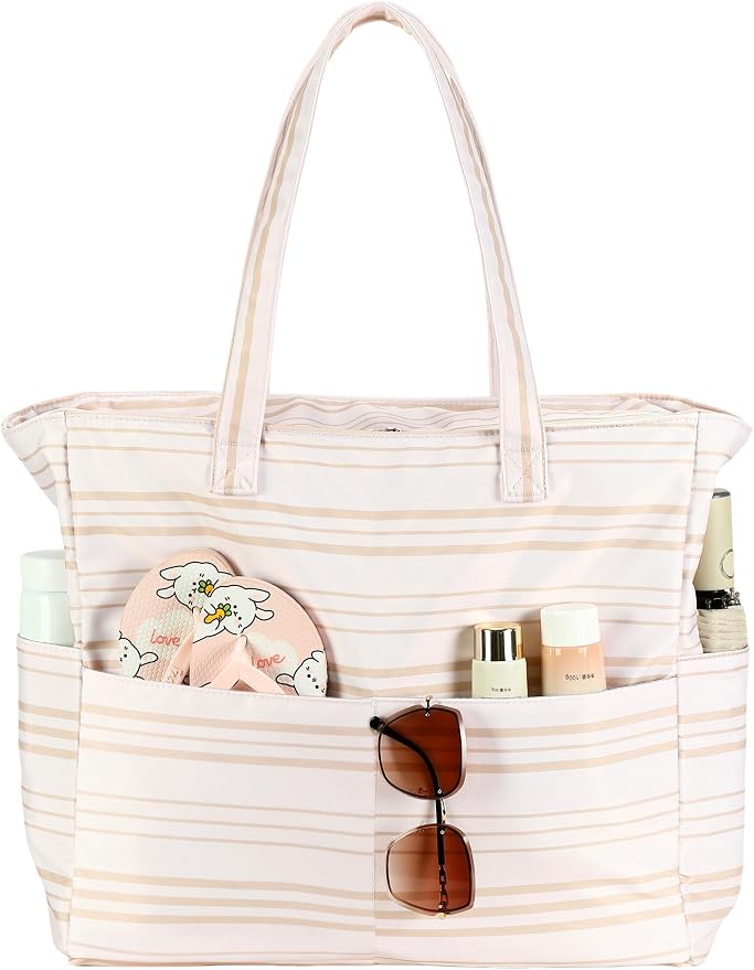 Bluboon Waterproof Beach Tote Pool Bags for Women Ladies Extra Large Carry On Bag With Wet Compartment for Weekender Travel by BLUBOON
