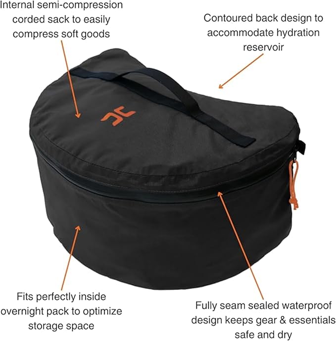 Hillsound PackStack Stuff Semi-Compression Storage Cubes, Waterproof Packing Cubes, Backpacking & Camping Space-Saving Modular Pack Organizers (Black, Fits 60L+ Backpack) - Image 2
