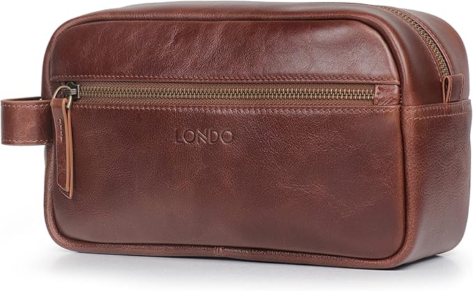 Londo Genuine Leather Travel Toiletry Bag – Makeup, Shaving Organizer, Dopp Kit for Men & Women, Durable & Stylish Travel Accessory - Image 8