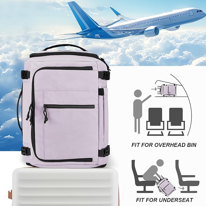 Carry On Travel Backpack Flight Approved Laptop Backpack for Women Men | Personal Item Travel Bag, Casual Weekender Daypack with Wet Pocket for Business, Hiking - Image 4