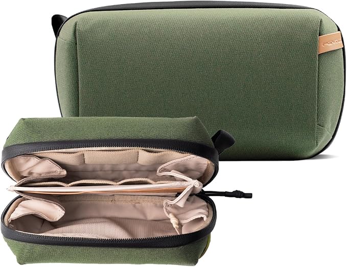 PGYTECH Travel Tech Organizer, Waterproof Tech Bag, Electronics Accessories Organizer Travel Carrying Case, Organizer Bag for Cord, Phone Batteries, Charger,Photography SD Card, Green - Image 8