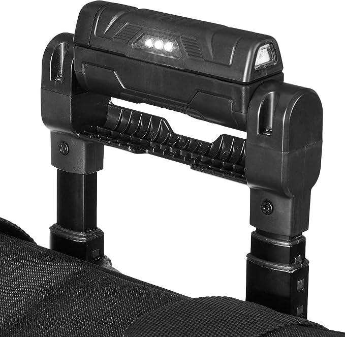 Amazon Basics Tool Storage Rolling Bag with LED Light, 20 Pockets, Adjustable Shoulder Strap, Black - Image 4