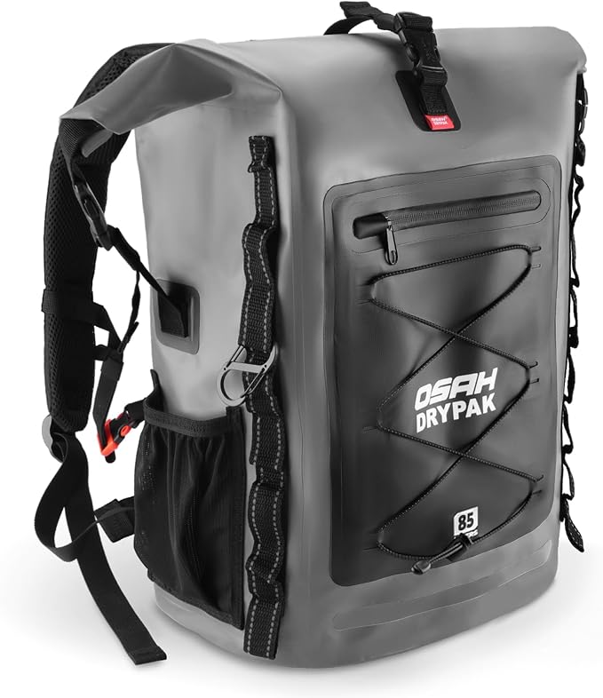 OSAH DRYPAK Waterproof Backpack Dry Bag 35L/55L/85L – Heavy Duty Roll-Top Hiking Backpack for Travel, Kayaking, Boating, Camping, Rafting and Fishing by OSAHDRYPAK