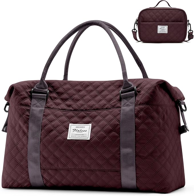 Travel Duffel Bag, Carry On Overnight Weekender Bags for Women | Travel Bag with Wet Pocket & Trolley Sleeve, For Spirit Airlines 18x14x8 Personal Item Bag by HYC00