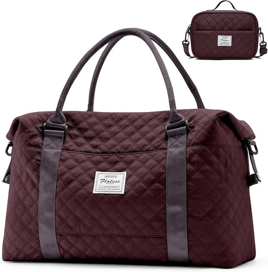 Travel Duffel Bag, Carry On Overnight Weekender Bags for Women | Travel Bag with Wet Pocket & Trolley Sleeve, For Spirit Airlines 18x14x8 Personal Item Bag by HYC00