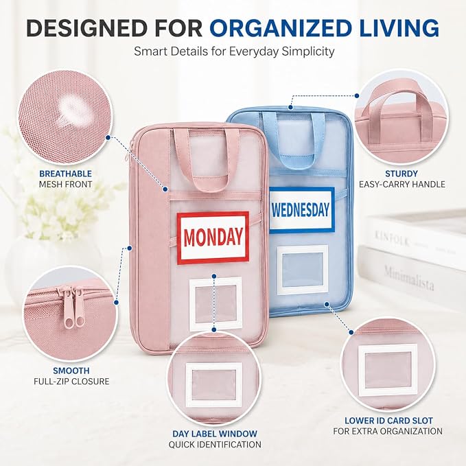 7 Pack Closet Organizer Storage Bags with Day Labels, Weekly Clothing Organization System for Closet & Drawer, Foldable Fabric Storage Cubes for Clothes, Socks, Underwear & Accessories - Image 5