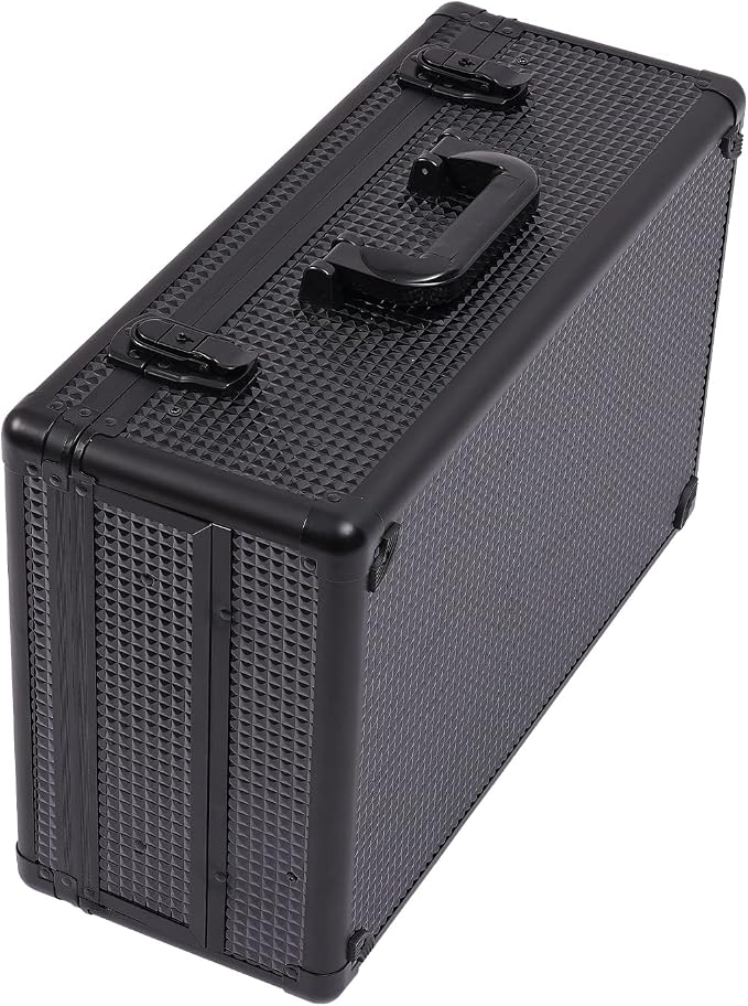 DNYSYSJ Barber Carrying Case Barber Case, Stylist Tool Box Crocodile Pattern Professional Salon Hair Cutting Grooming Kit Storage Organizer for Clippers, Scissors, Barber Supplies (E) - Image 3