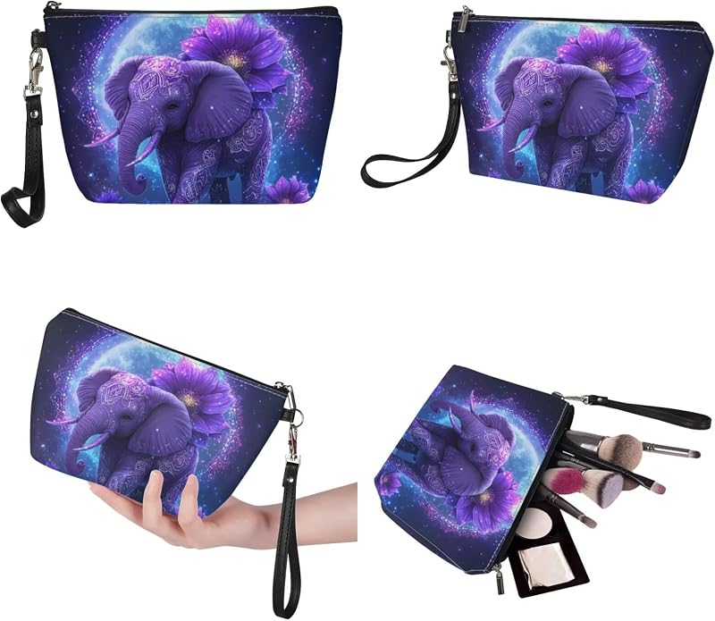 GIFTPUZZ Women Tote Bag Women Wallet Portable Cosmetic Bag for Women Bag Set 3 Pack PU Leather Bags with Zipper - Image 6