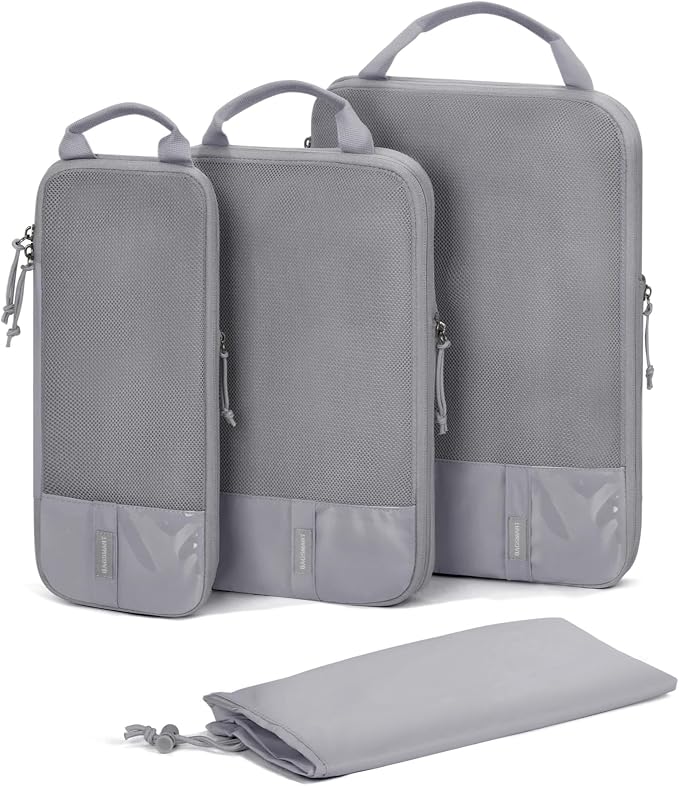 BAGSMART 6 Set /4 Set/2 Set Compression Packing Cubes for Travel, Lightweight Luggage Organizer Bags, Durable Space Saver Bags Travel Essentials by BAGSMART