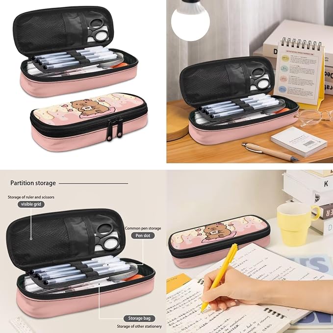 Capybara Ice Cream Girls Backpack Kids Cute School Bookbags with Lunch Box and Pencil Case for Primary Elementary Casual Daypack Set of 3 - Image 4