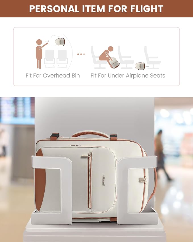 LOVEVOOK 50L Travel Backpack Flight Approved Carry on Backpack,3 Packing Cubes,Waterproof Personal Item Travel Bag,TSA Carry on Luggage Suitcase Travel Essentials,Gifts for Women & Men,fits 18" Laptop - Image 4
