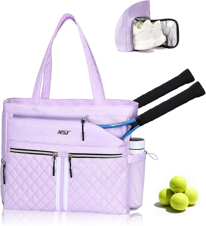 Tennis Bags for Women, Tennis Bag Holds 2 Rackets, Gym Bags with Ventilated Shoe Compartment, Suitable for Pickleball Tennis Badminton by NSTfashionbag