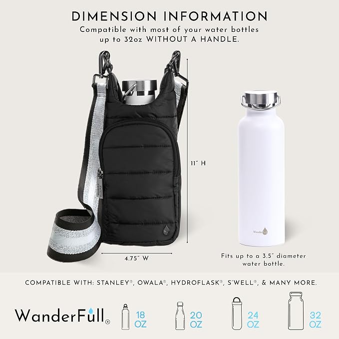 WanderFull Original HydroBag Crossbody Water Bottle Holder with Phone Pocket, Fits Water Bottles up to 32 oz - Image 6