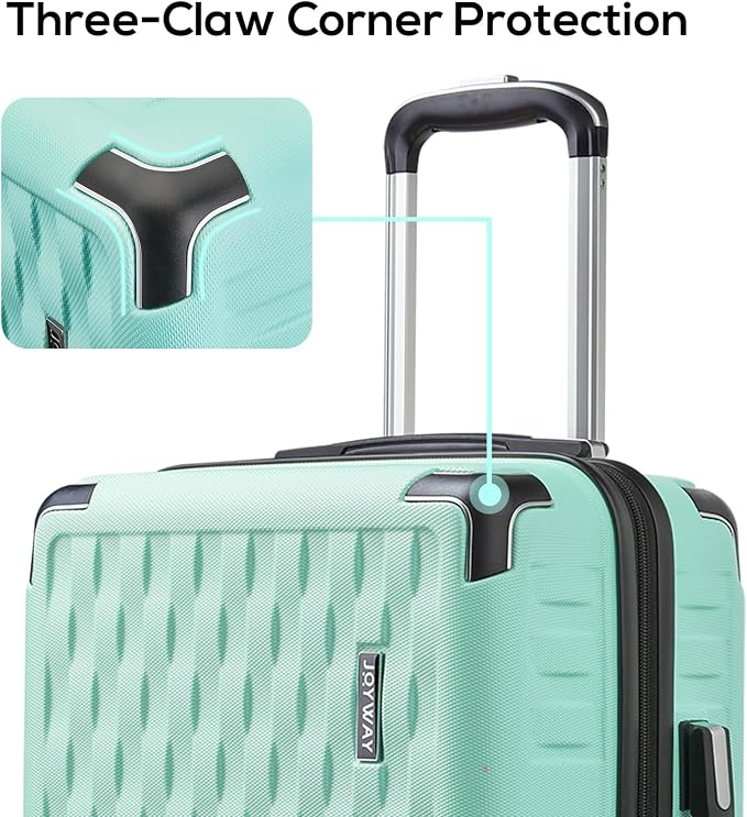 Melalenia Luggage 10 Piece Sets Clearance,Large Travel Suitcase Set Spinner Wheels with TSA Locks,Hard Shell Luggage Sets for Women (10Pcs Green) - Image 4
