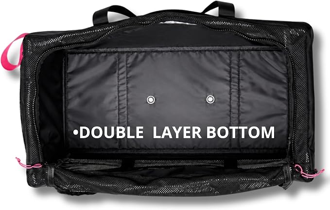 XL Mesh Duffle Dive Bag, Packable Roll-Up 100L Scuba Diving & Snorkeling Gear Bag, Quick-Dry Lightweight Design with Reinforced Bottom & Drain Vents - Image 3